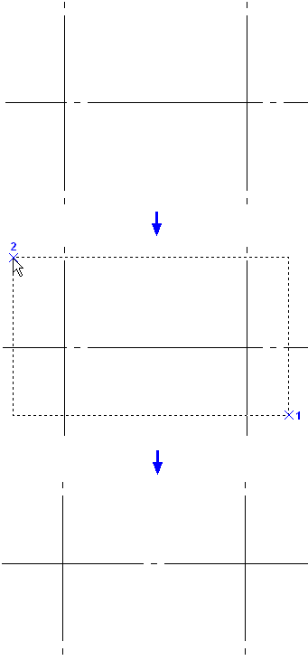 CAD software Refresh intersections of constructions axes 7