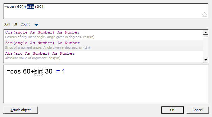CAD drawing Interface Expression Editor 2