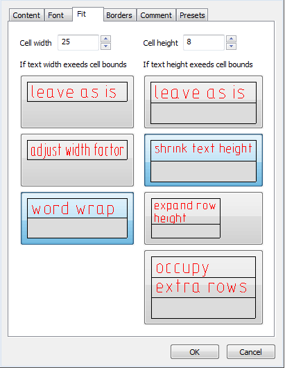 CAD software Cell Properties 10