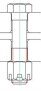 CAD drawing Threaded fastening 32