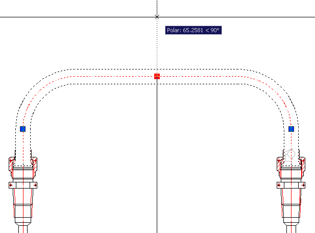 CAD drafting Editing pipeline trajectory by Grip Editing 0