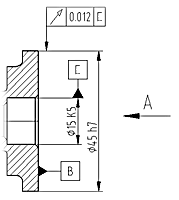 CAD drafting Feature control frame 36