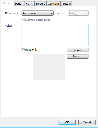 CAD software Cell Properties 1