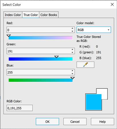 CAD drawing Select Color Dialog Box 14