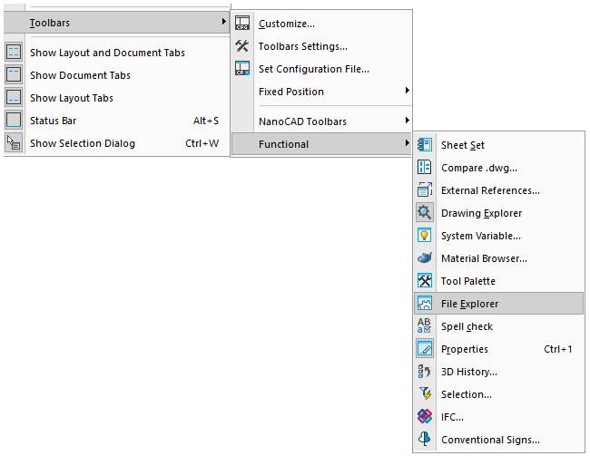CAD software Functional Bars 1