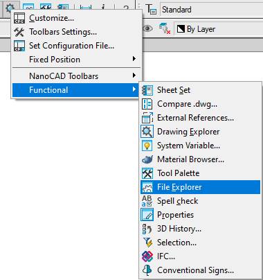 CAD drawing Functional Bars 2