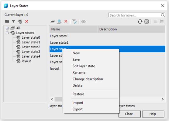 CAD software Configuration of Layers 13