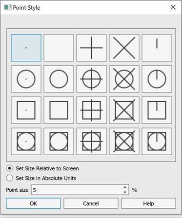 CAD drawing Size and Style of Points 5