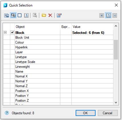 CAD software Quick Selection of Objects 25