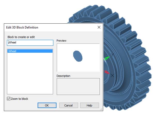 CAD drafting 3D Block Editor 3