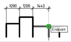 CAD drawing Continue Dimension 14
