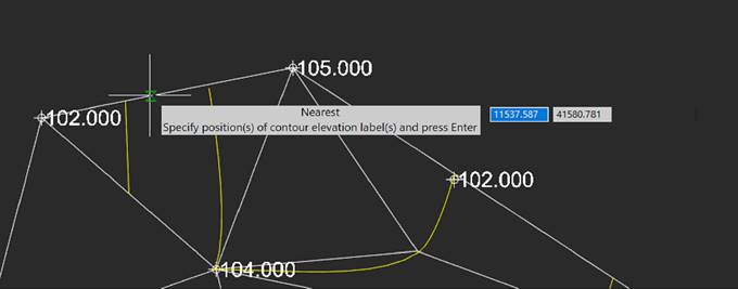 CAD drawing Creating Contour Lines Labels 8