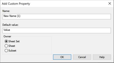 CAD software Sheet Set Custom Properties 1
